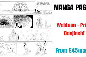 draw nsfw comic illustrations manga, webtoon, comic book illustration