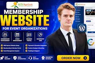 create wild apricot website setup membership website for event organization
