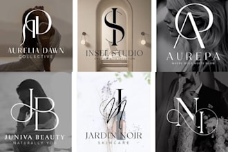 design minimalist wedding monogram, wedding initials, signature, wedding logo