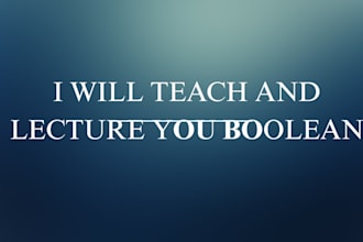 teach and lecture you boolean