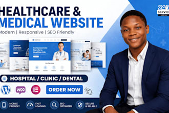 design a high converting dental website or medical website with booking, SEO