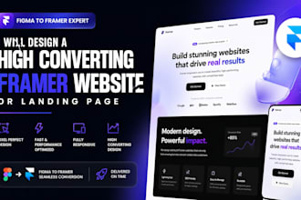 design a high converting framer website or landing page figma to framer expert