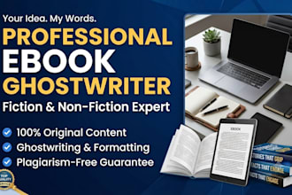 ghostwrite your ebook writing fiction and non fiction book book writer