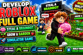 develop roblox full game, steal a brainrot, grow a garden roblox, simulator game