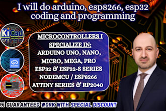 do arduino, esp8266, esp32 coding and programming
