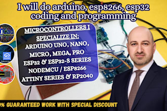 do arduino, esp8266, esp32 coding and programming