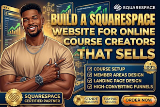 build a squarespace website for online course creators that sells