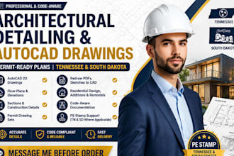 design architectural detailing plan drawings pe stamp tennessee south dakota