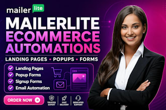 setup mailerlite ecommerce automation landing page popup and form