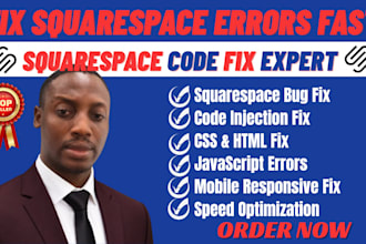 fix squarespace code injection, CSS, HTML, javascript errors fast
