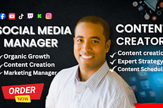 be your social media manager, twitch, yotube social media marketing manager