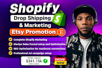 shopify marketing, etsy promotion, ebay marketing to boost sales and conversions
