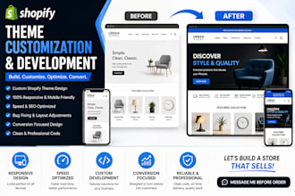 customize shopify theme design and development for high converting store