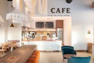 design cafe, restaurant interior and retail shop with 3d rendering
