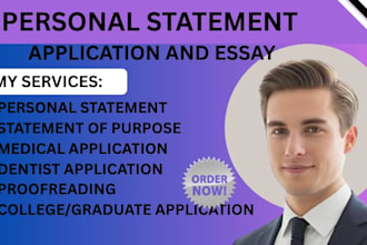 edit and proofread your personal statement dental school application residency