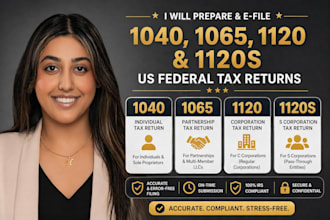 prepare 1040, 1065, 1120, and 1120s US tax returns