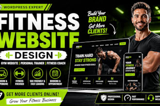build modern fitness website gym website personal trainer wordpress website
