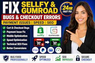 fix sellfy gumroad cart bug checkout errors payment issues