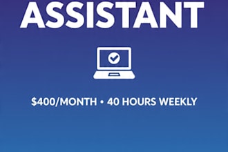 be your monthly virtual assistant for data entry and admin tasks