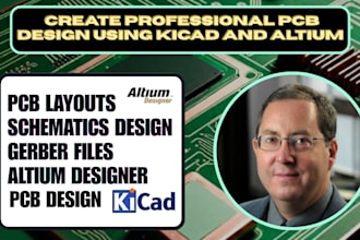 design pcb circult pcb layout schematic fabrication gerber files and bom