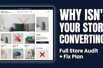 audit your shopify store and give you a conversion fix plan