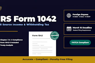 accurately prepare irs form 1042 for US source income reporting