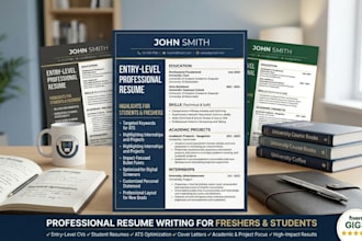 create a professional resume for freshers and students