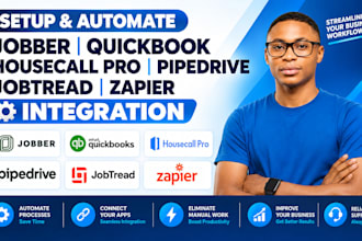 jobber quickbook automation housecall pro pipedrive jobtread zapier integration