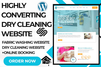 build modern laundry service website dry cleaning website with online booking