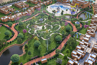 reconstruct 3d urban development,landscape eye view,urban roofscape,cgi exterior