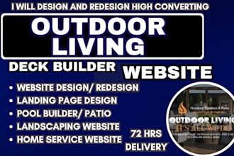 outdoor living website, deck, pool builder website redesign outdoor living lp