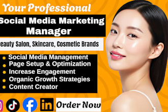 do social media marketing for beauty salon skincare spa cosmetic brand