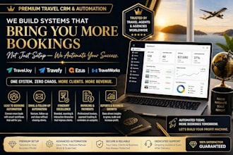 setup travel CRM workflows and automation travefy traveljoy ezus for agencies