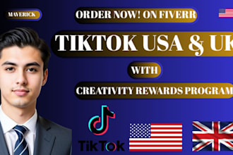 create USA, UK tiktok accounts with creator reward program