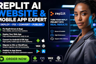 fix replit ai website convert replit to android ios app upload to playstore
