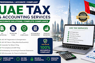 do uae tax return filing, vat registration, fta filing, accounting service