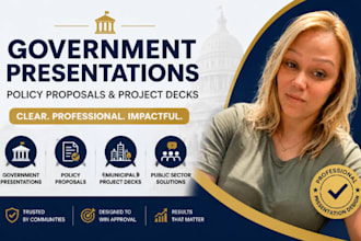 design government presentation, policy proposal, municipal project deck