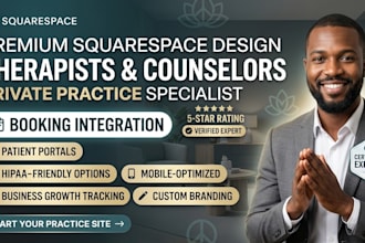 design a squarespace website for therapists and counselors in private practice