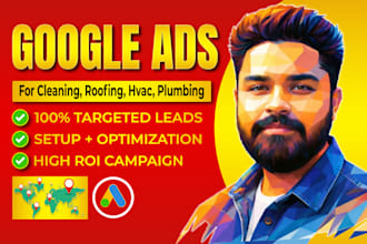 collect local cleaning, rofing, hvac, plumbing businesses leads with google ads