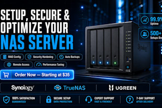 setup, optimize and secure your nas server  synology, truenas, ugreen