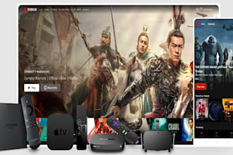build ott platform, live streaming app, vod app with payment way, admin panel