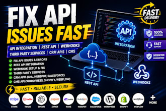 fix API integration, webhook errors, CRM API and automation issues fast