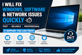 fix windows, software and network issues quickly