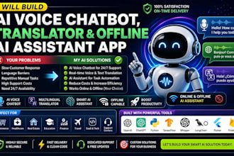 entertainment ai voice chatbot, translator, productivity offline ai asistant app