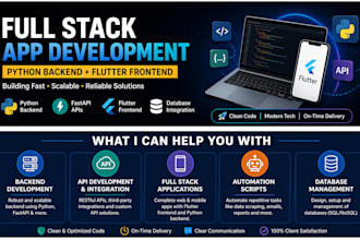 build full stack app with python backend and flutter frontend