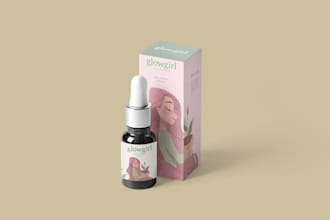 design modern skincare cosmetic packaging and label design