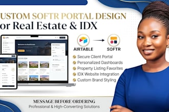 build softr client portal with airtable for your real estate agent idx website