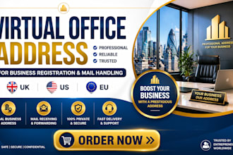 provide virtual office address and registered business address