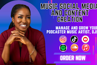 manage viral music artists beat and club djs social media manger content creator