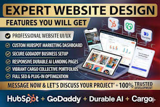 design hubspot cms, godaddy, durable ai, or cargo collective websites